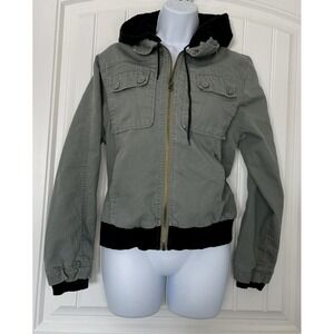 ROUTE66 Original Clothing Co. Womens Hooded Green Jacket Size Large